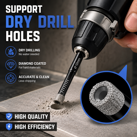 ⚡️6 Pcs Diamond Drill Bits Set, 1/4 5/6 3/8 1/2 Inch Brazed Diamond Drill Bits