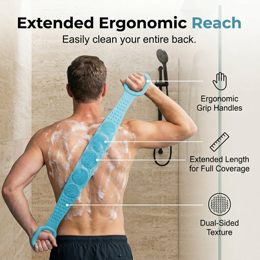 Dual-Sided Silicone Back Scrubber