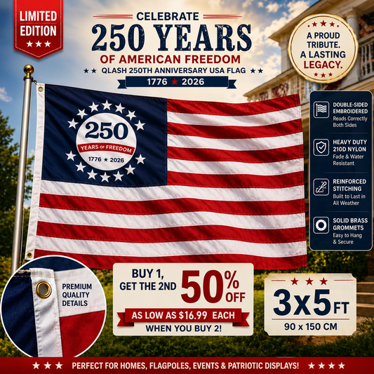 🔥250th Anniversary USA Commemorative Flag (3x5 Ft) for Patriotic Home and Outdoor Display
