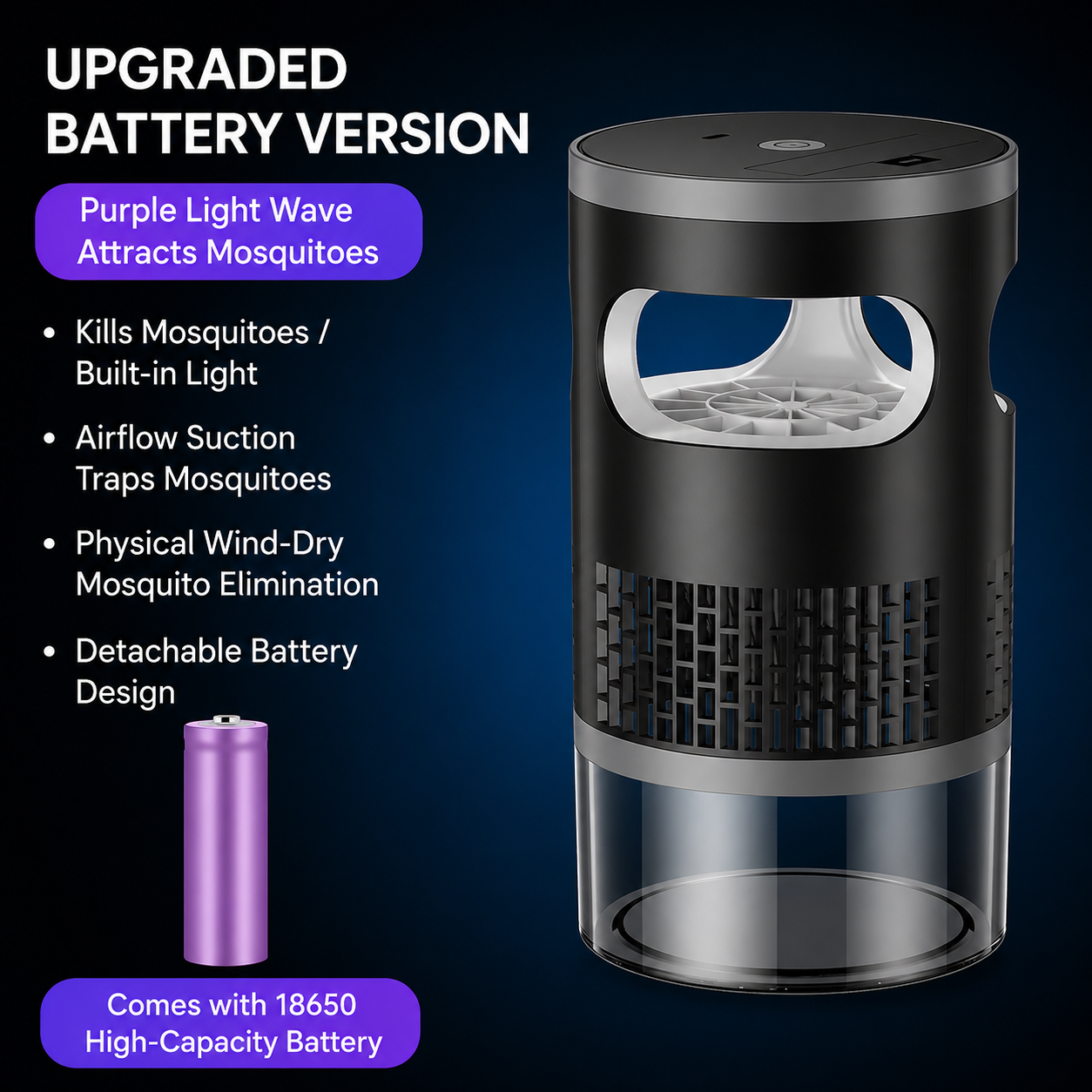 2026 Upgraded 3-in-1 Bug Zapper | Quiet Chemical-Free Mosquito Killer for Home