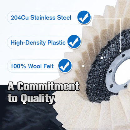 5-Inch Wool Polishing Wheels for Mirror Finish Grinding