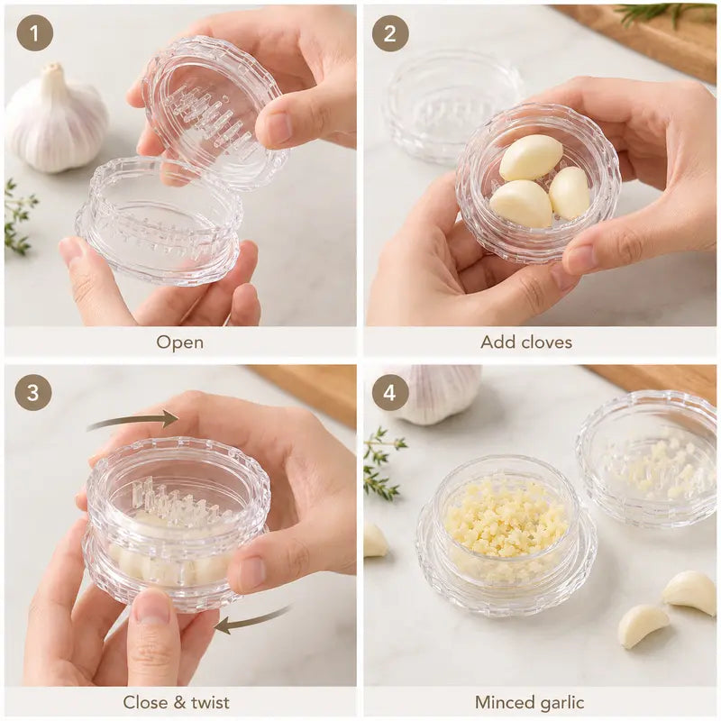 🧄 Manual Garlic Twister & Mini Grinder