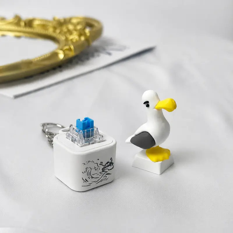 🐦 Seagull "MINE!"Button Keychain Press The Button. Hear The Chaos. 😂