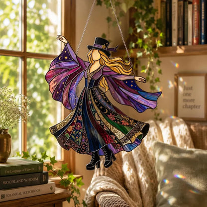 💃 Stevie Nicks 🤘 Handmade Stained Glass Spinning Suncatcher