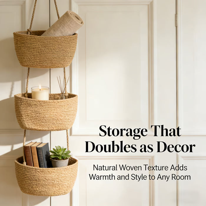 3-Tier Over-the-Door Hanging Basket Organizer