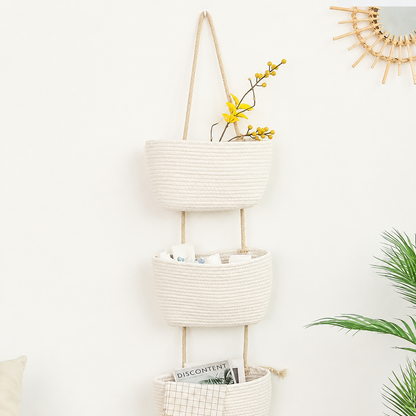 3-Tier Over-the-Door Hanging Basket Organizer