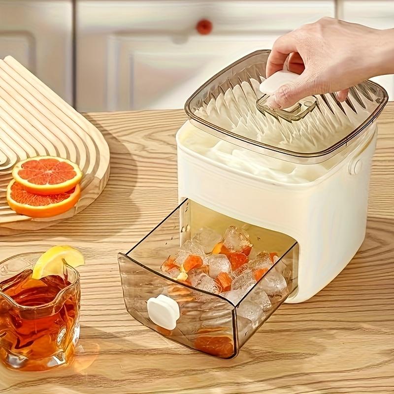 Press-Release 48-Cube Ice Maker Bin with Silicone Trays & Scoop Clip