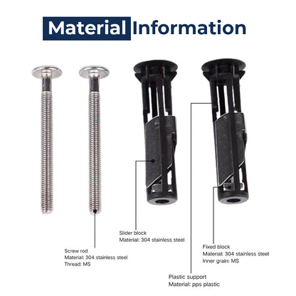 🚽 Heavy Duty Toilet Seat Fastener Bolt Kit Fix Loose Toilet Seats