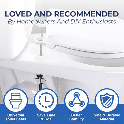 🚽 Heavy Duty Toilet Seat Fastener Bolt Kit Fix Loose Toilet Seats