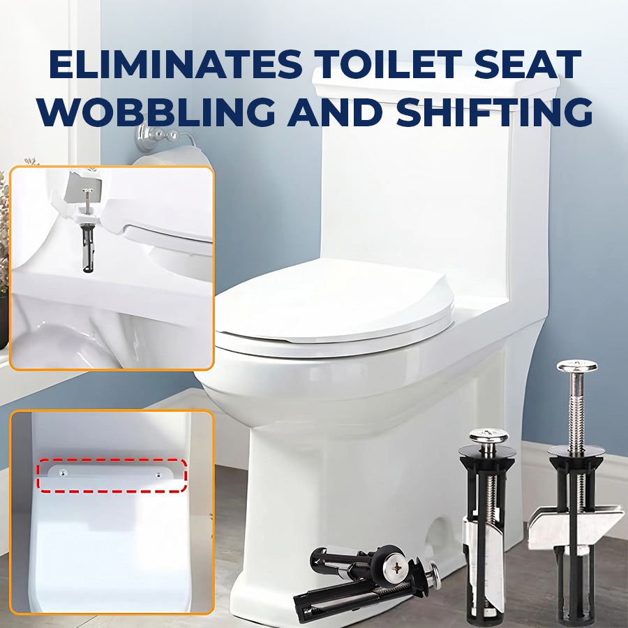 🚽 Heavy Duty Toilet Seat Fastener Bolt Kit Fix Loose Toilet Seats