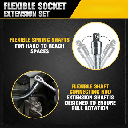 Flexible Socket Ratchet Extension Set