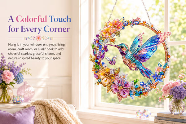 Hummingbird Diamond Art Hanging Ornament Kit