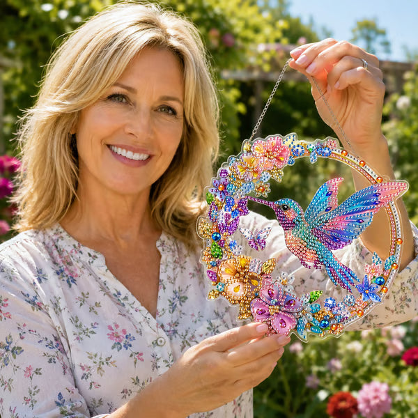 Hummingbird Diamond Art Hanging Ornament Kit