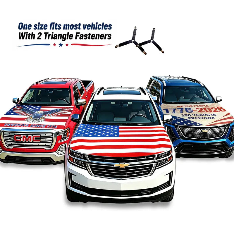American Car Hood Flag Set