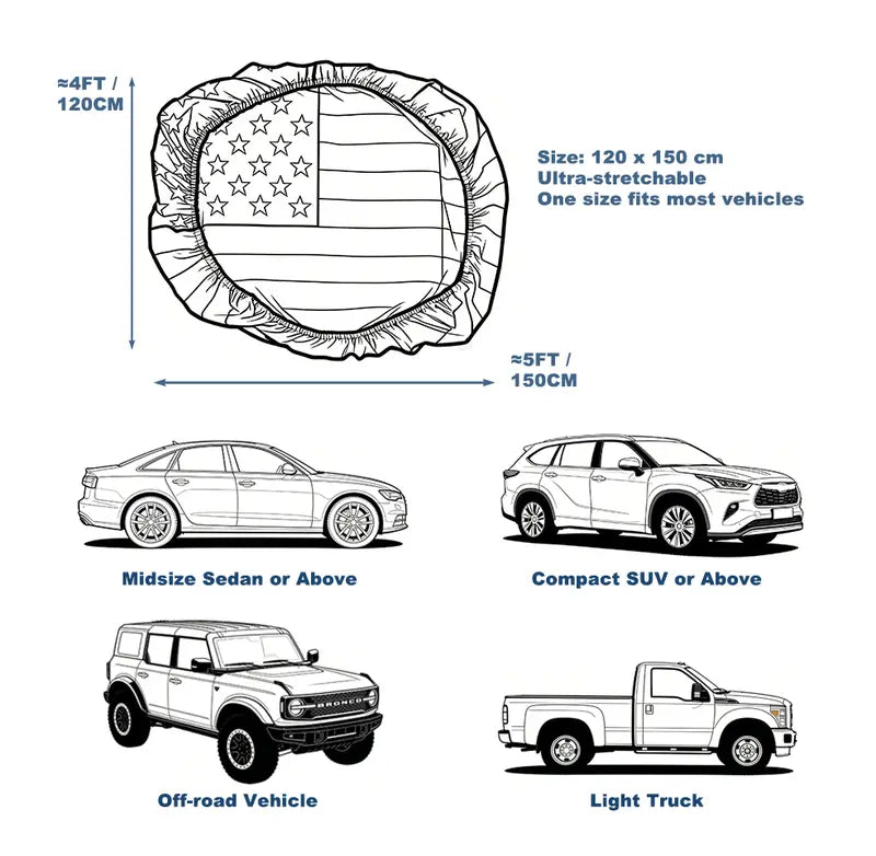 American Car Hood Flag Set