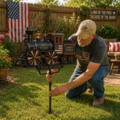 Liberty Express Train Garden Wind Spinner