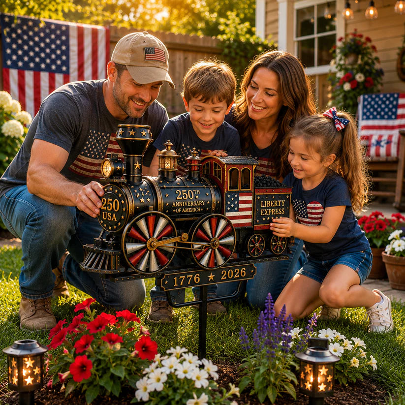 Liberty Express Train Garden Wind Spinner