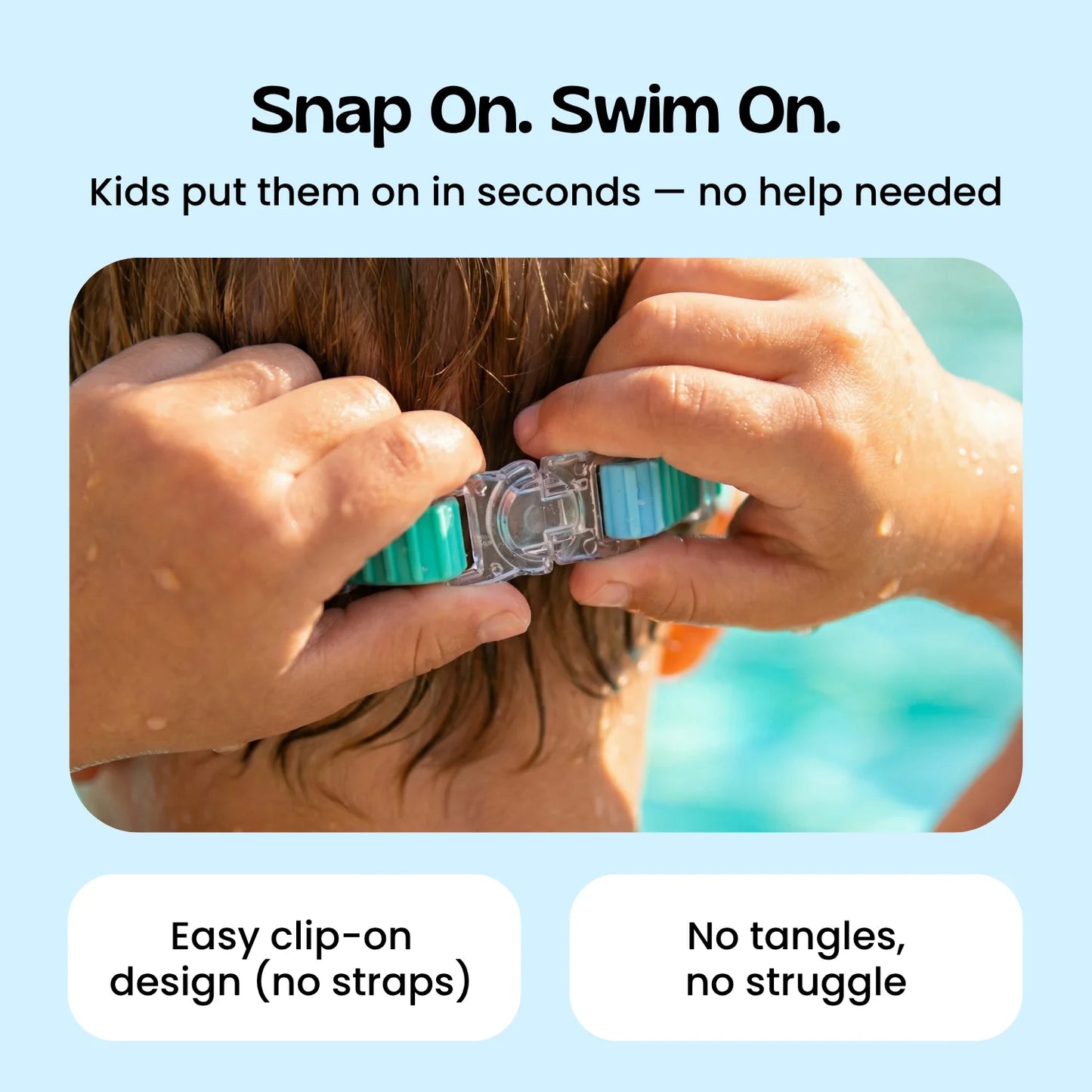 Clip-On Kids Swim Goggles