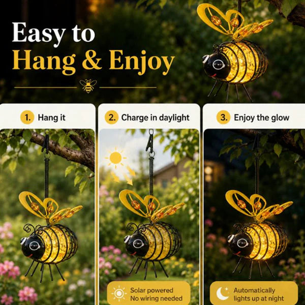 Solar Hanging Bee Light