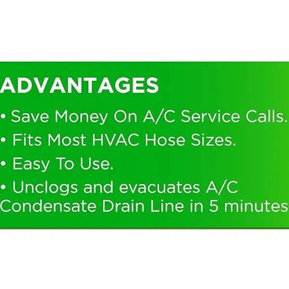 AC Drain Line Cleaner Adapter Evacuates & Unclog AC Drain Line