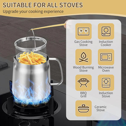 4-in-1 Oil Filter Fryer Pot