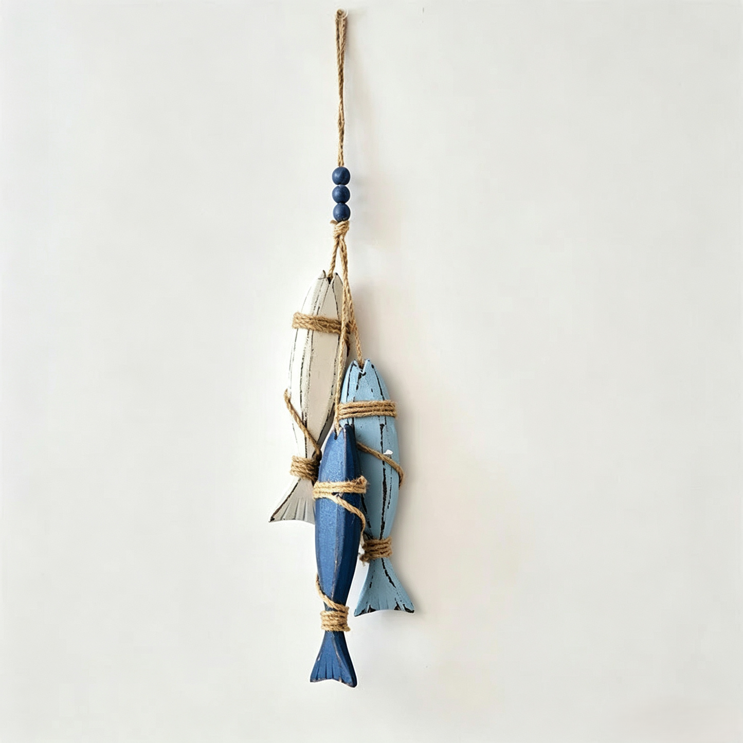 Lighted Coastal Wooden Starfish & Fish Hanging Decor