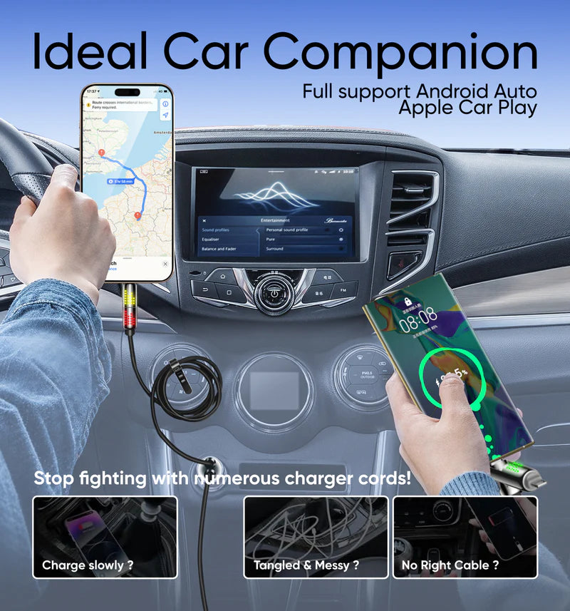 ⚡ 240W 4-in-1 Multi Charging Cable