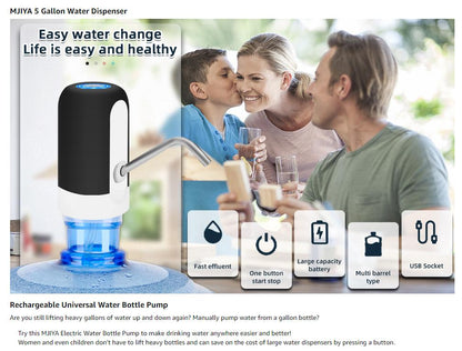 Electric Water Bottle Pump
