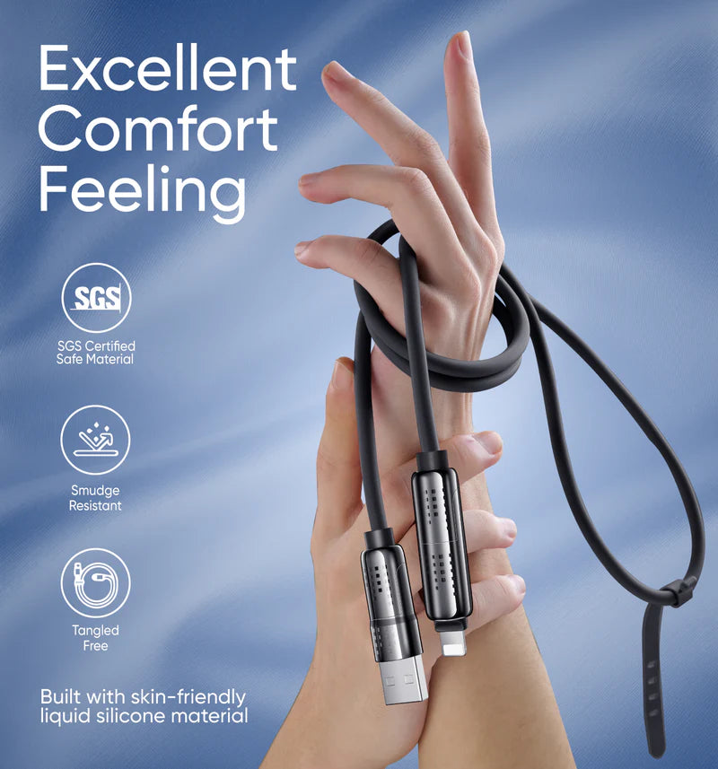 ⚡ 240W 4-in-1 Multi Charging Cable