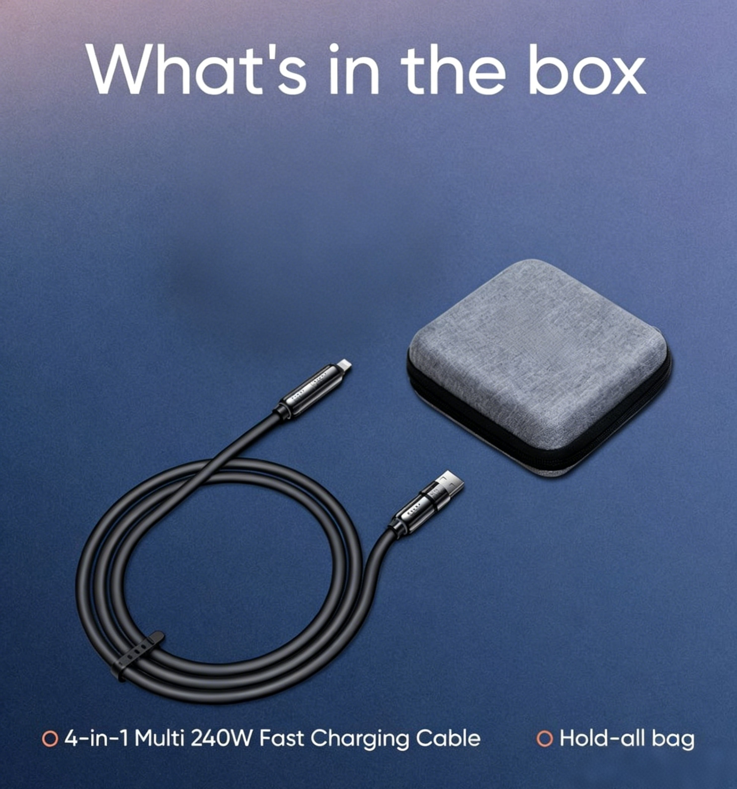 ⚡ 240W 4-in-1 Multi Charging Cable