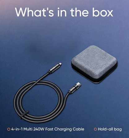 ⚡ 240W 4-in-1 Multi Charging Cable