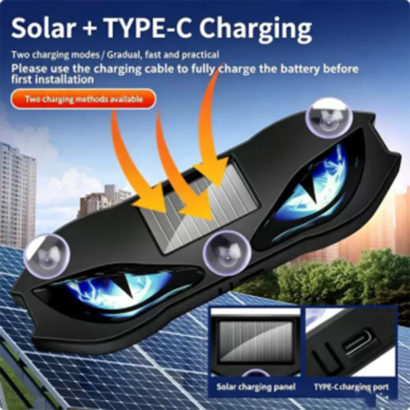 Solar-Powered LED Car Warning Light