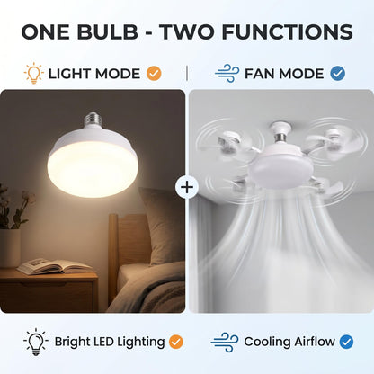 2-in-1 Socket Fan Light