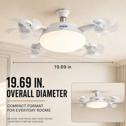 2-in-1 Socket Fan Light