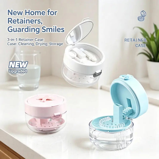 Retainer Cleaner Case Box,Keep Your Dental Appliances Clean & Protected Anywhere