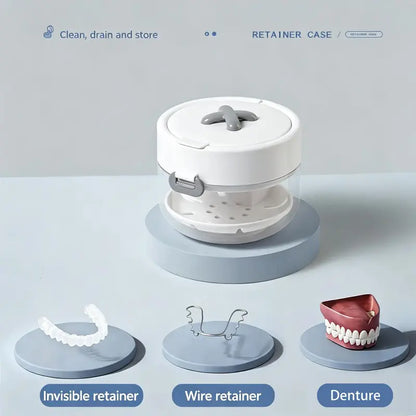 Retainer Cleaner Case Box,Keep Your Dental Appliances Clean & Protected Anywhere