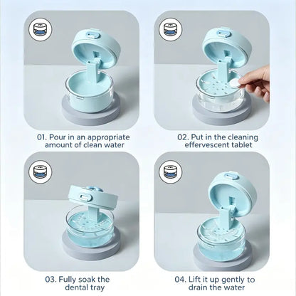 Retainer Cleaner Case Box,Keep Your Dental Appliances Clean & Protected Anywhere