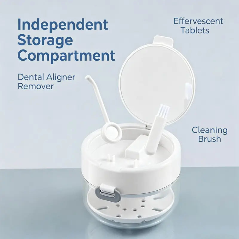 Retainer Cleaner Case Box,Keep Your Dental Appliances Clean & Protected Anywhere