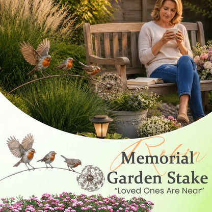 Robin Memorial Garden Stake