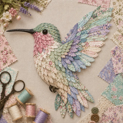 3D Patchwork Bird DIY Craft Kit – Create a Layered Fabric Bird Worth Displaying