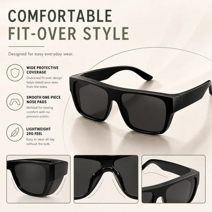 Polarized Oversized Sunglasses – Fits Over Glasses