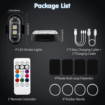 🚨 RGB Wireless LED Strobe Light