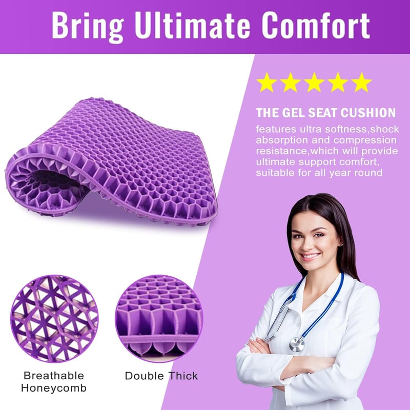 Ergonomic Silicone Gel Seat Cushion