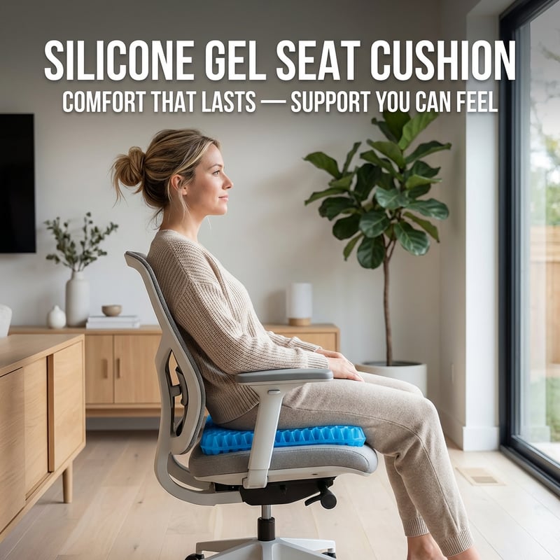 Ergonomic Silicone Gel Seat Cushion