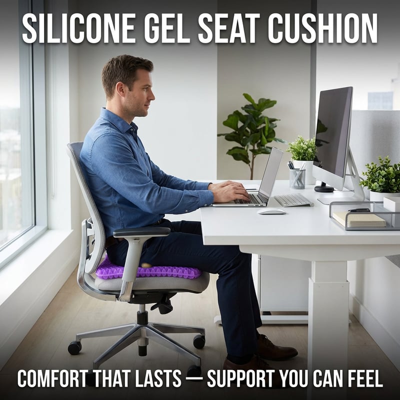 Ergonomic Silicone Gel Seat Cushion