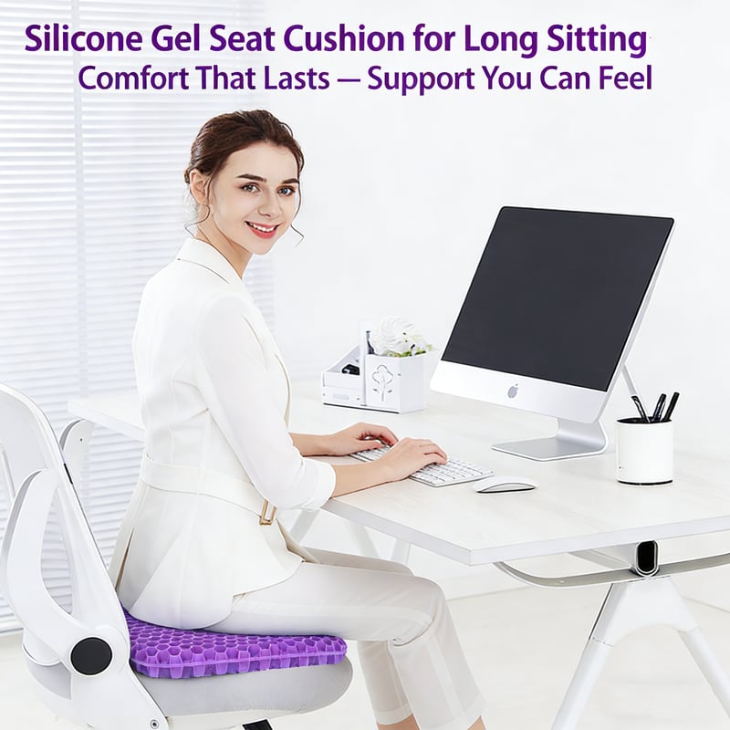 Ergonomic Silicone Gel Seat Cushion
