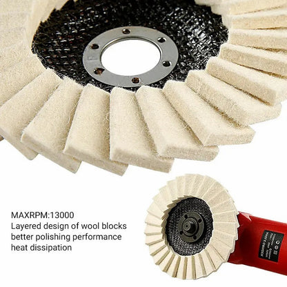 5-Inch Wool Polishing Wheels for Mirror Finish Grinding