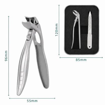 Stainless Steel Nail Clipper with Curved Precision Blades